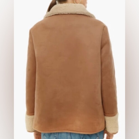 Tuckernuck Stella Shearling Jacket Sherpa Lined in Tan​​​​ - Picture 5 of 9